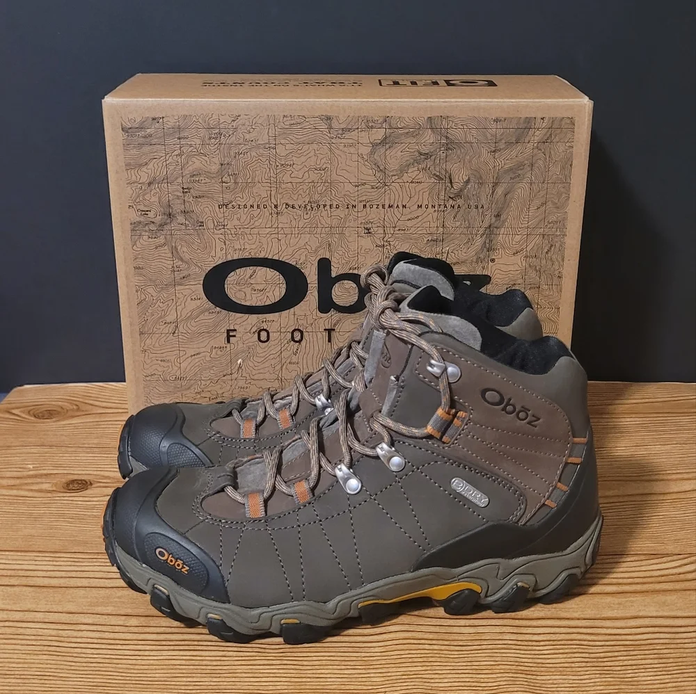 New Oboz Bridger Mid B-Dry Waterproof snow rain hiking boots mens mismat…
